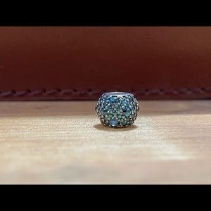 Blue stone bubble PANDORA charm silver 925 excellent condition